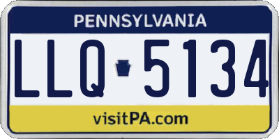 PA license plate LLQ5134