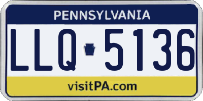 PA license plate LLQ5136