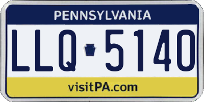 PA license plate LLQ5140