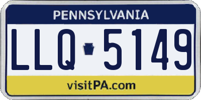 PA license plate LLQ5149