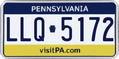 PA license plate LLQ5172