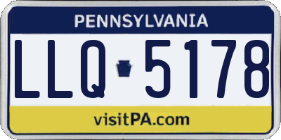 PA license plate LLQ5178