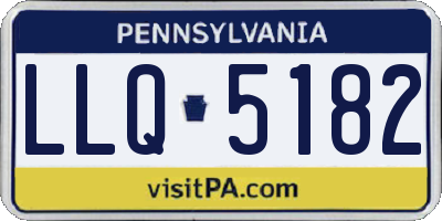 PA license plate LLQ5182