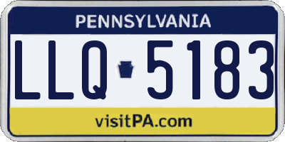 PA license plate LLQ5183