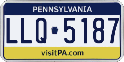 PA license plate LLQ5187