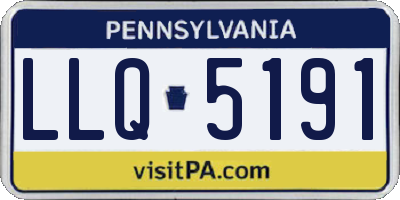 PA license plate LLQ5191