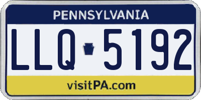 PA license plate LLQ5192