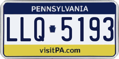PA license plate LLQ5193