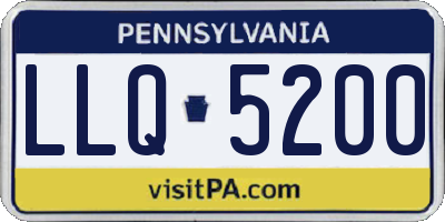 PA license plate LLQ5200