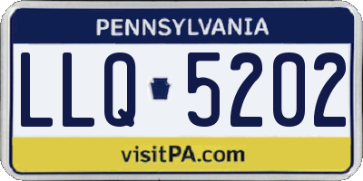PA license plate LLQ5202