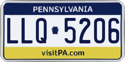 PA license plate LLQ5206