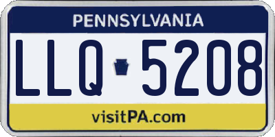 PA license plate LLQ5208