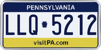 PA license plate LLQ5212