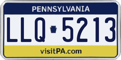 PA license plate LLQ5213