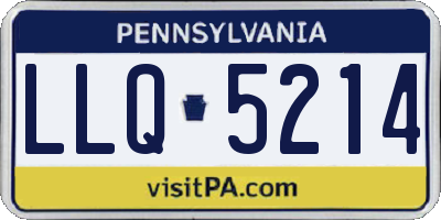 PA license plate LLQ5214