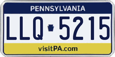 PA license plate LLQ5215