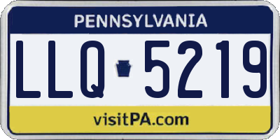 PA license plate LLQ5219
