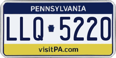 PA license plate LLQ5220