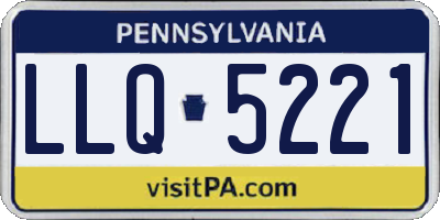 PA license plate LLQ5221