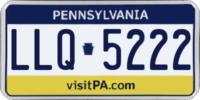 PA license plate LLQ5222