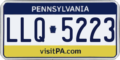 PA license plate LLQ5223