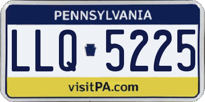 PA license plate LLQ5225