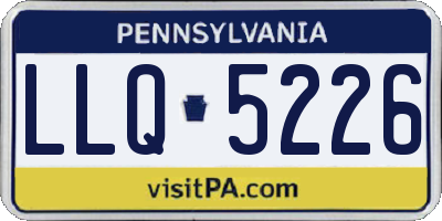 PA license plate LLQ5226