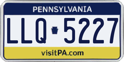 PA license plate LLQ5227