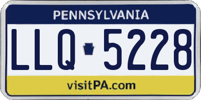 PA license plate LLQ5228