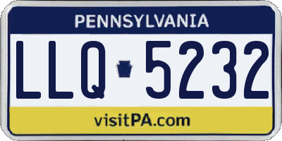 PA license plate LLQ5232