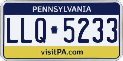 PA license plate LLQ5233