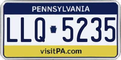 PA license plate LLQ5235