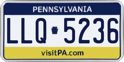 PA license plate LLQ5236