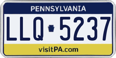 PA license plate LLQ5237
