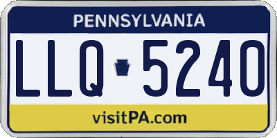PA license plate LLQ5240