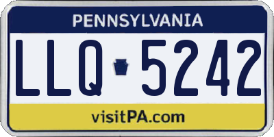 PA license plate LLQ5242