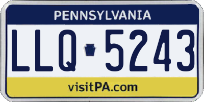PA license plate LLQ5243