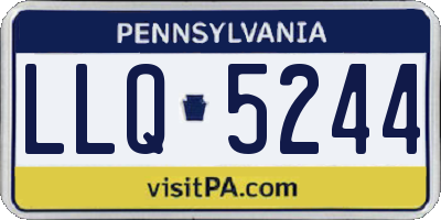 PA license plate LLQ5244