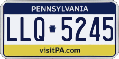 PA license plate LLQ5245