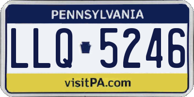 PA license plate LLQ5246