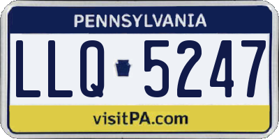 PA license plate LLQ5247