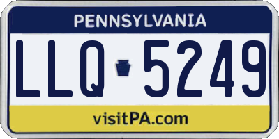 PA license plate LLQ5249