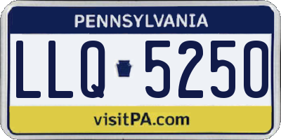 PA license plate LLQ5250
