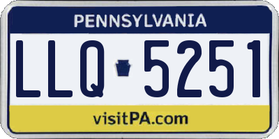 PA license plate LLQ5251