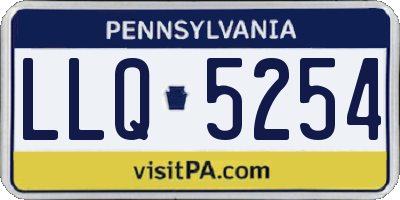 PA license plate LLQ5254