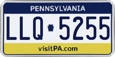 PA license plate LLQ5255