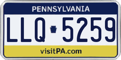 PA license plate LLQ5259