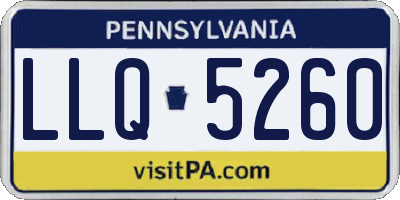 PA license plate LLQ5260