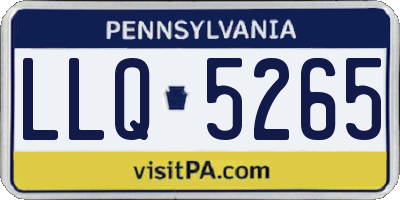 PA license plate LLQ5265