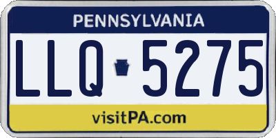 PA license plate LLQ5275